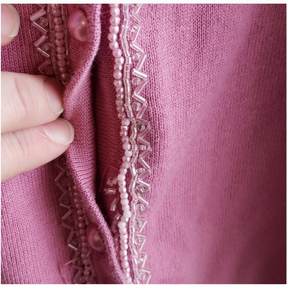 Vintage Bob Mackie Wearable Art Cardigan-L - Picture 5 of 5